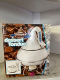 Hershey kisses dessert fondue in rec room