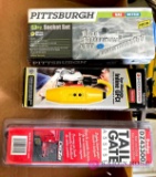 Pittsburgh socket set, in line GFCI, and tailgate assist. Rec room location