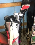 Golf clubs/case and fireplace set