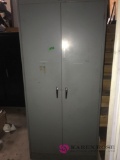 Metal cabinet with contents