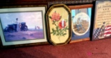 Lot of four decorative pictures