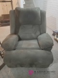 B - Green Suede-type Rocker Recliner