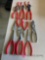 Snap on assorted pliers lot 11 pcs