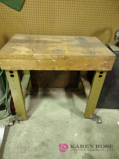 38 inch by 22-in work table