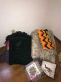 Lot of blankets and pillows