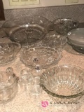 Assorted crystal glassware