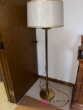 Press floor lamp with shade