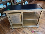 Ranch oak rolling table/bar