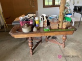 5 foot paintable dining room table with contents