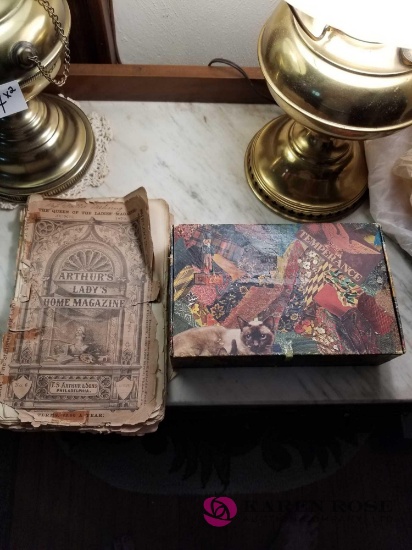 LR - Antique Magazine and Cigar Box