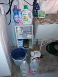 B - Cleaning Supplies and White Shelf