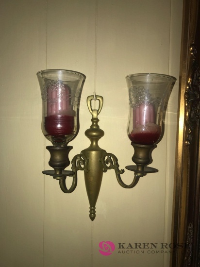 Brass hanging candle holder