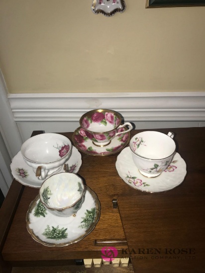 4- cups and saucers