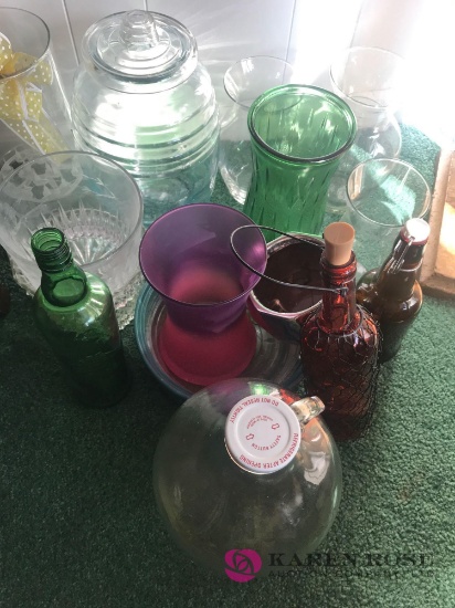 Assorted vases/ bottles