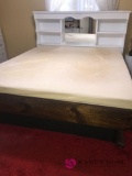 Water bed frame with mattress