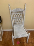 White wicker chair