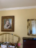 Decorative mirror and framed picture