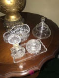 Crystal glass perfume bottle/candy dishes/ powder dish