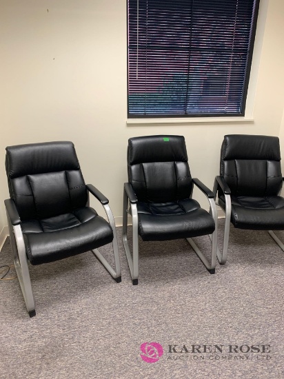 Three waiting room chairs room #6