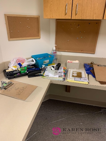 Office supplies lot in/out of office area