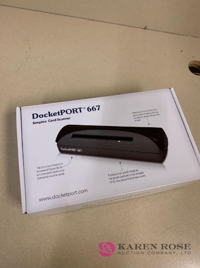 Docket port 667 Symplex card scanner in/out office area