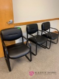 Three waiting room chairs room #9