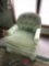 Green velvet chair