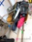 Garage wheel barrel with miscellaneous items