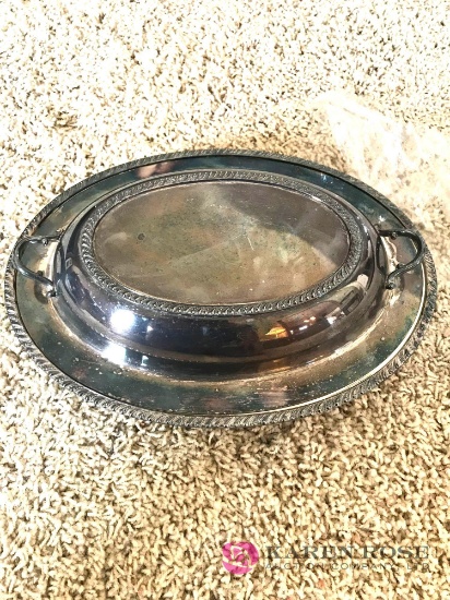Wm Rogers Avon silver divided covered dish 3612