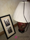 Table lamp & picture