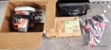 Black & Decker skill saw, Black & Decker rechargeable tools, and Sears directions sander. BS