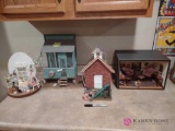 four handcrafted dioramas. BS