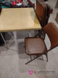 card table with four chairs. BS