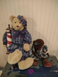 two stuffed bears and a chair. BS