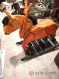 large wooden rocking horse. BS
