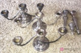 3- Gotham silver plated Candleabra Twisted candle stick holders