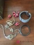 Costume jewelry and sterling bracelet