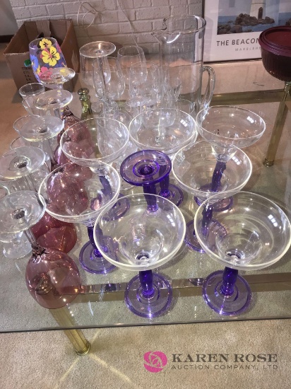 assorted stem glasses