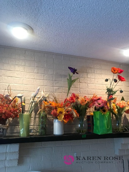 assorted vases with Artificial flowers