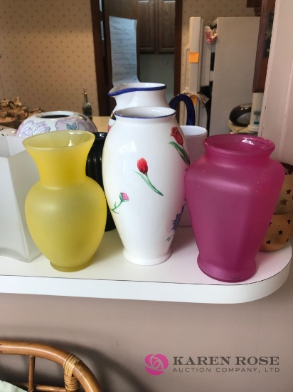 assorted vases