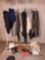 B - Homemade Clothes Rack and Clothes