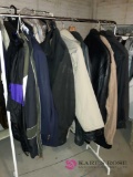 B - Mens Coats and Two Clothes Racks
