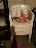 B - White Resin Chairs