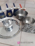 P - Vintage Chip and Dip Serving Set and Other Dishes