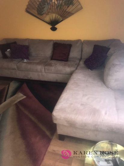 tan sectional couch,BRING HELP TO LOAD