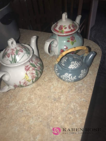 3- tea pots