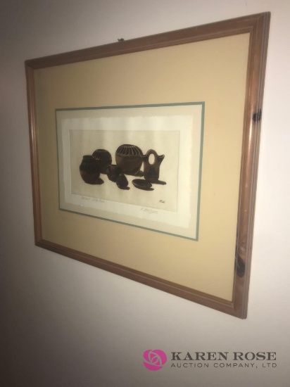 Framed Picture signed Ancient collection