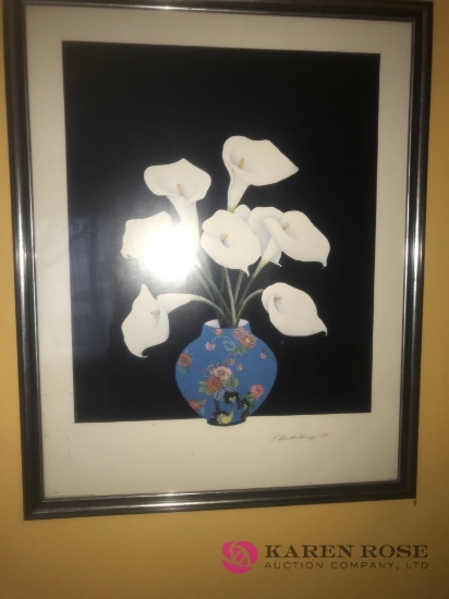 signed 24x30 flower picture