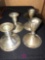 4 - sterling silver candle holders