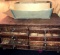 Antique Watch Maker Repair box with over 300 bottles